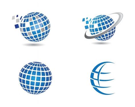 Premium Vector World Logo Templat Globe Logo Creative Advertising