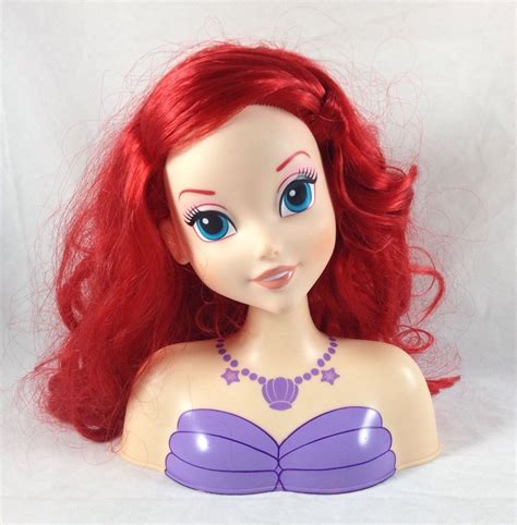 Disney Princess Ariel Styling Head Little Mermaid Xl Bust Doll Real