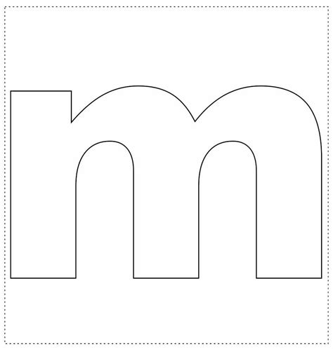 Molde Letra M Para Imprimir E Usar Em Artesanatos E Atividades