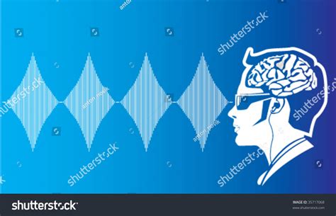Human Brainwaves Radio Waves Stock Vector Royalty Free 35717068