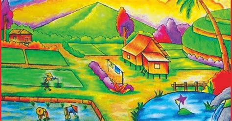 Cakep bener dah yang satu ini. Gambar Pemandangan Gunung Dan Sawah
