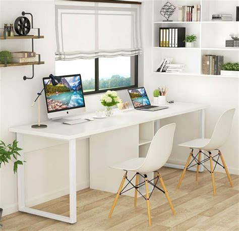 Dual Desk Home Office Furniture Study Table Writing Desk