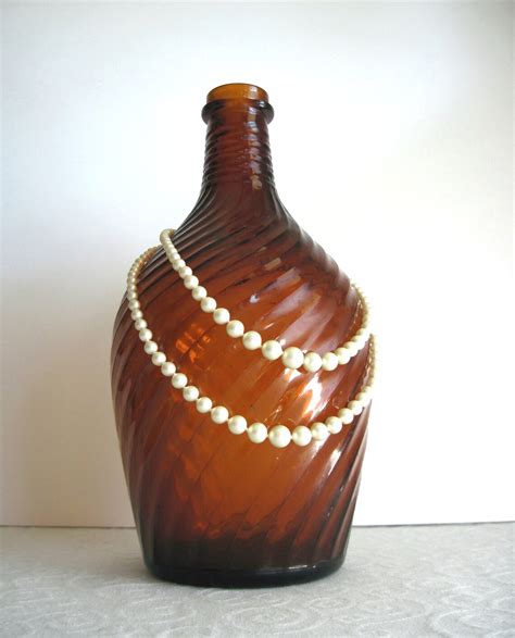 Vintage Brown Glass Bottle Owens Illinois 1930 1940s Etsy