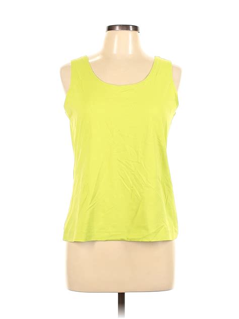 Chico's Solid Colored Yellow Tank Top Size Lg (2) - 63% off | thredUP