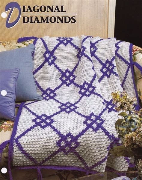 Diagonal Diamonds Annies Attic Crochet Quilt And Afghan
