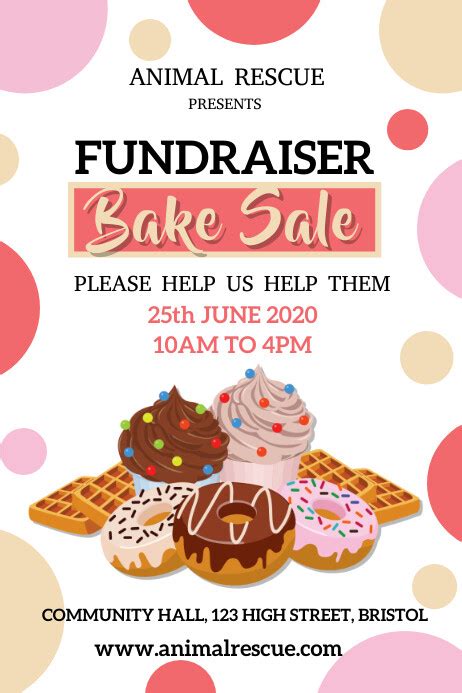 Bake Sale Fundraiser Poster Template Postermywall