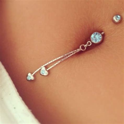 ISO Heart Dangle Belly Button Ring Belly Piercing Jewelry Belly
