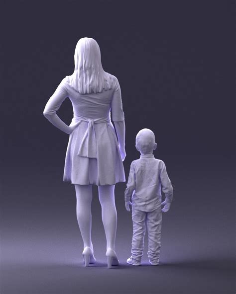 mother and son 0045 3d print ready 3d model 3d printable cgtrader