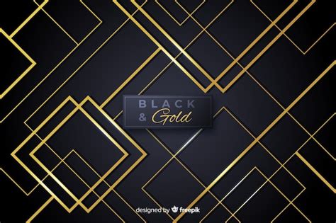 Premium Vector Black And Gold Abstract Background