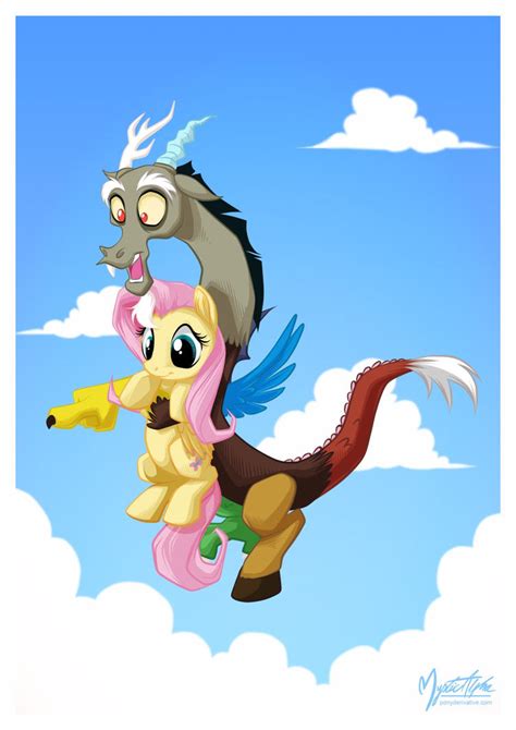 Discord And Fluttershy By Mysticalpha On Deviantart