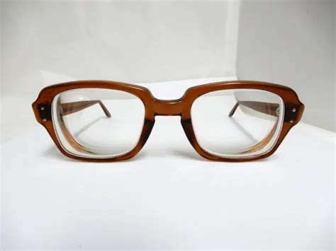 vintage gi military issue frames brown uss eyeglasses glasses 4 1 2 5 3 4 50 22 22 00 picclick