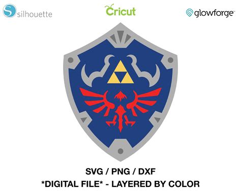 Hylian Shield Layer By Color The Legend Of Zelda Svg Etsy España