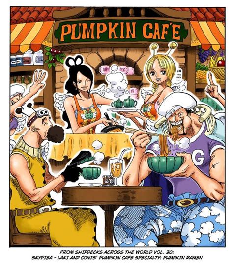 An Image Of Some People Eating At A Pumpkin Cafe