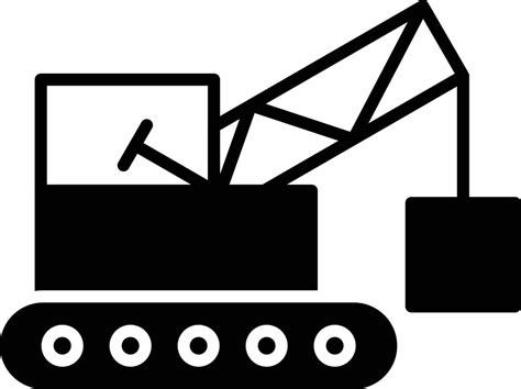 Crane Lifting Glyph Icon 9865283 Vector Art At Vecteezy