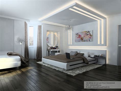 This elegant master bedroom has a white bedroom ideas that are anything but boring. A Cluster of Creative Home Design