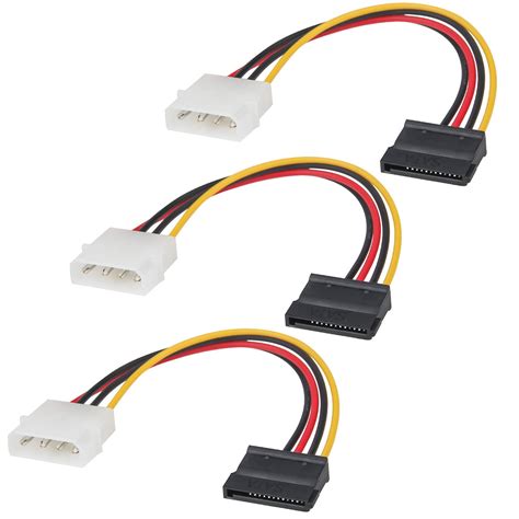 2pcs 4 Pin Molex Male To 4pin Molex Female Power Supply Extension Cable