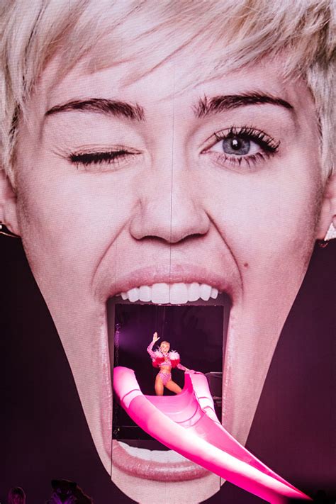 Miley Cyrus Tongue Slide Elle