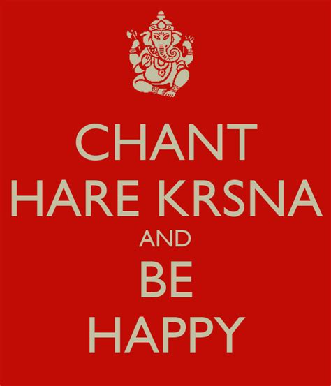 Chant Hare Krsna And Be Happy Poster Xavier Keep Calm O Matic