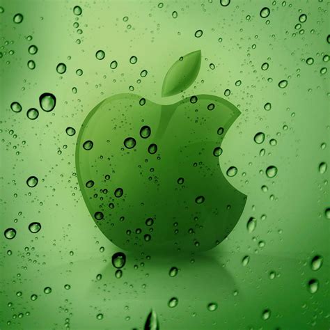 Apple Logo Behind Water Drops Retina Ipad Wallpaper Hd Ipad Wallpaper