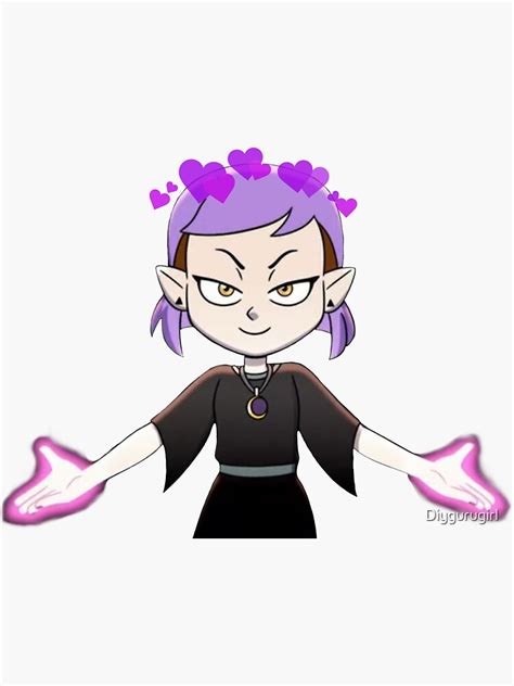 Amity Blight Updated Purple Hair Season Two Intro Sticker For Sale By