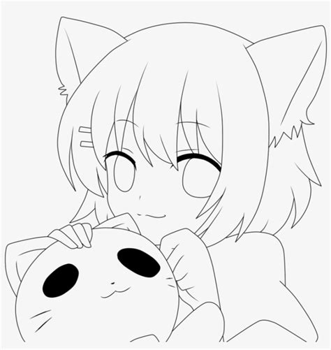 Maid Drawing Neko Anime Drawings No Color 894x894 Png Download Pngkit