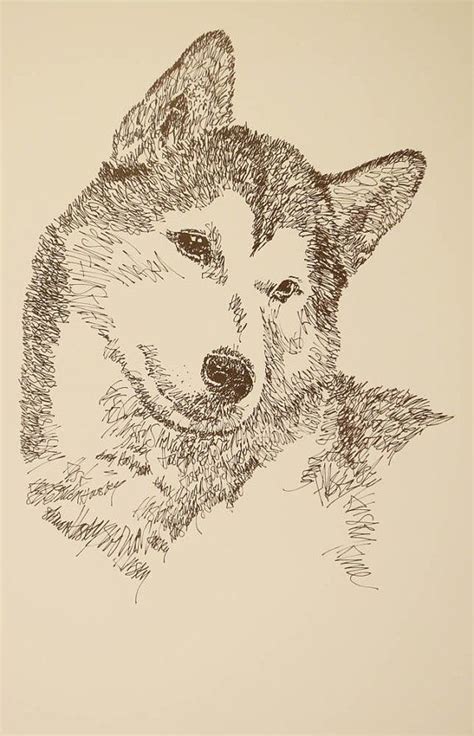 Siberian Husky Artist Kline Draws His Dog Art Using Only Words