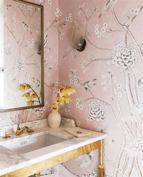 Pretty In Pink Were Loving This Powder Room By Interior Designer