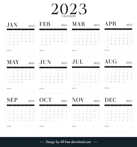 Calendar 2023 Coreldraw Template Vectors Free Download 38282 Editable