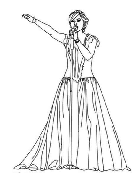 Baby einstein mozart coloring pages →. Taylor Swift In Lovely Dress Coloring Page : Color Luna in ...