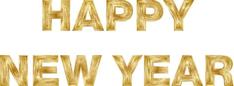 Happy New Year Gold Openclipart
