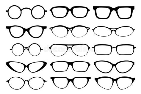 glasses line art silhouette eyewear and optical accessory stock