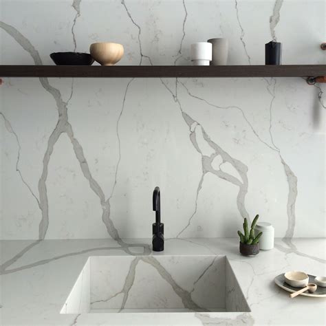 Smartstone Quartz surfaces - Calacatta Blanco | Backsplash ...