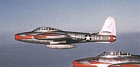 Usaf Republic F 84g 1 Re Thunderjet Of The 77th Fbs 20th Fbw Aereo