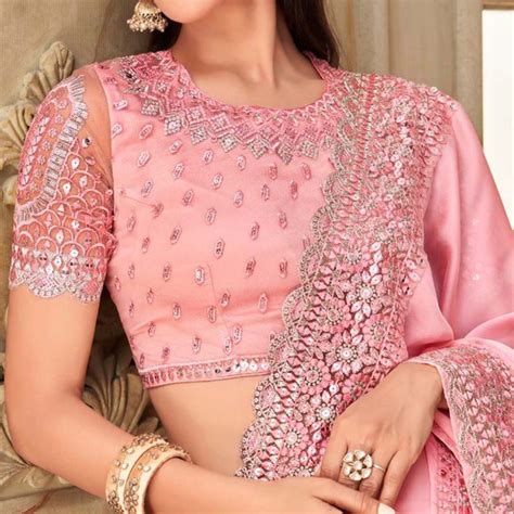 Pink Saree Jacket Design 2022 Saree Jacket Online Shopping