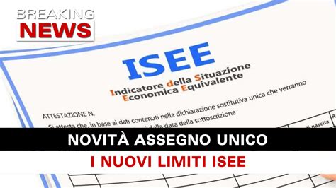 Novit Assegno Unico Nuovi Limiti Isee Breaking News Italia