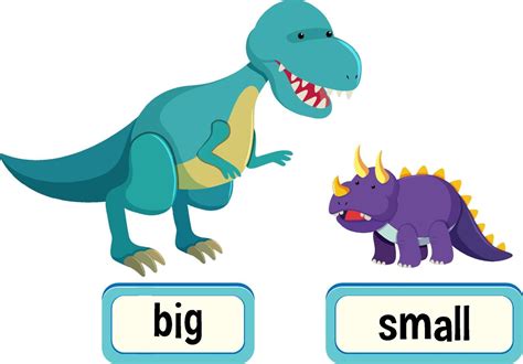 Opposite Words For Big And Small 7207977 Vector Art At Vecteezy