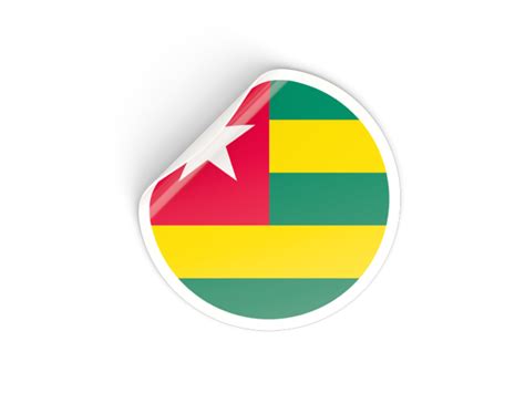 Round Sticker Illustration Of Flag Of Togo