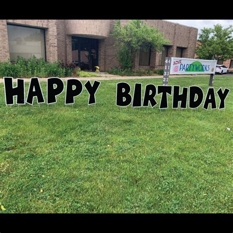 Letter A “wacky” Style Yard Greetings Lawn Signs Happy Birthday