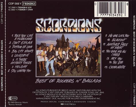 Musicotherapia Scorpions Best Of Rockers N Ballads 1989