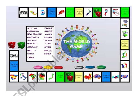 The World Board Game Esl Worksheet By Jaimehm75