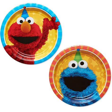 7 Sesame Street Round Paper Party Plate 8ct