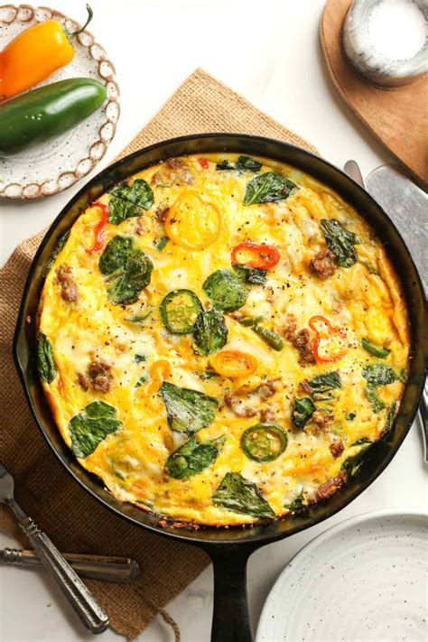 Sausage And Spinach Frittata Suebee Homemaker