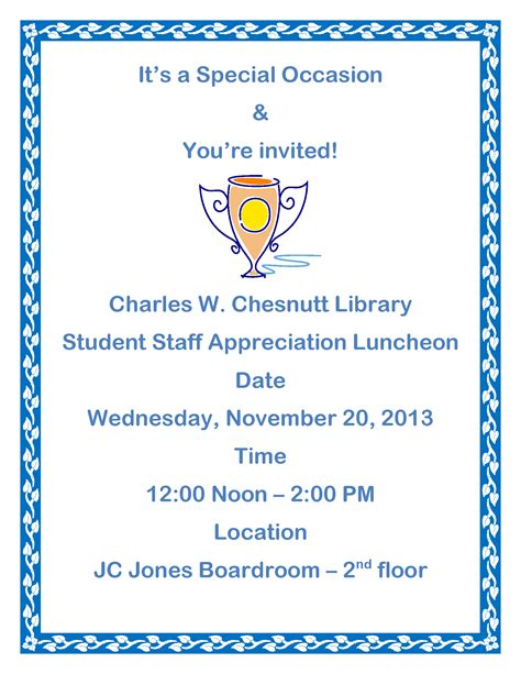 Volunteer appreciation dinner invitation pta volunteer appreciation lunch invitation templates. Employee Luncheon Invitation