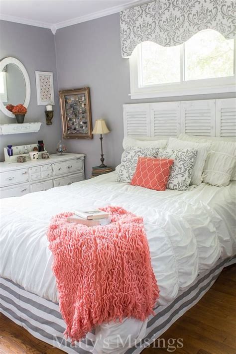 5 easy bedroom makeover ideas. Gray-and-Coral-Bedroom-Makeover-Martys-Musings-2 | Bedroom ...