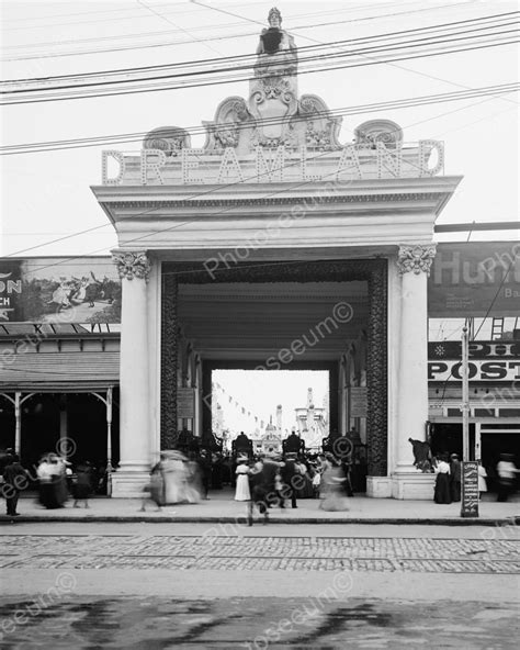 Dreamland Entrance Coney Island Vintage 8x10 Reprint Of Old Photo