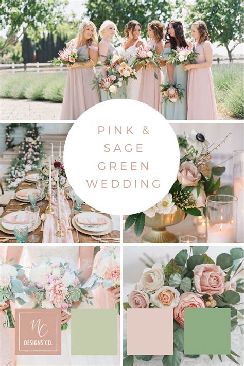 A Modern And Chic Dusty Pink And Sage Green Wedding Invitations