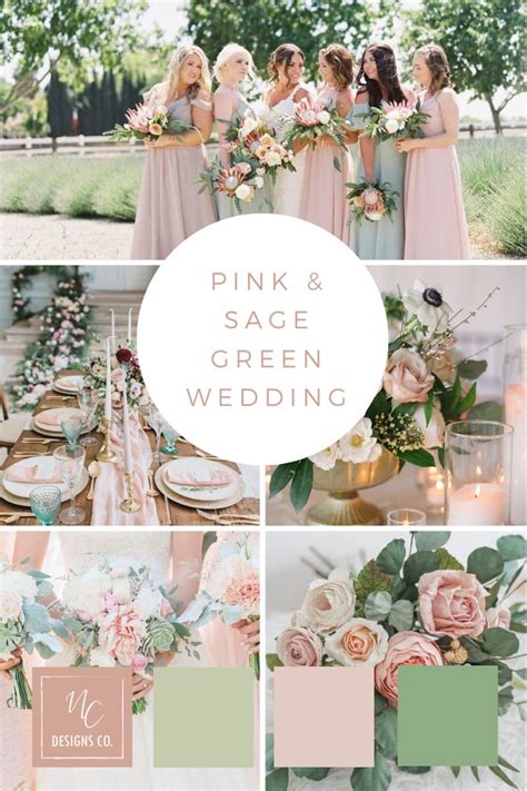 Dusty Pastel Minimalist | Pink wedding colors, Sage green wedding, Pink