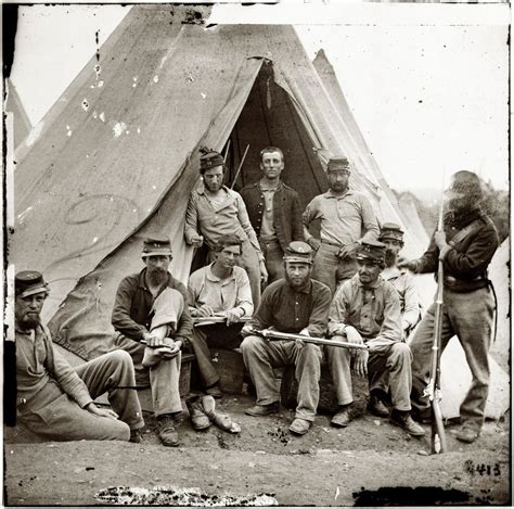 A Group Of Union Soldiers Belonging To Company G Of The 71st New York