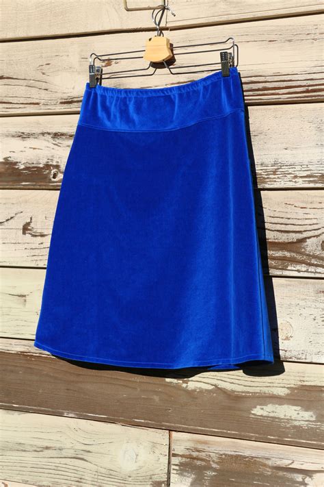 Royal Blue Velvet Skirt Lush Velveteen A Line Skirt Royal Etsy