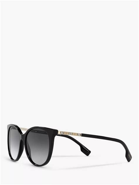 burberry be4333 wome s alice polarised cat s eye sunglasses black grey gradient at john lewis